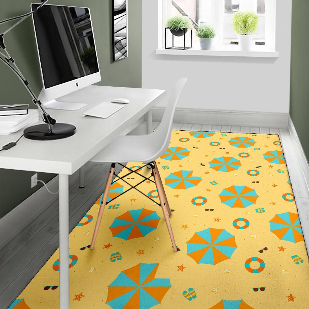 Beach Print Pattern Floor Mat-grizzshop