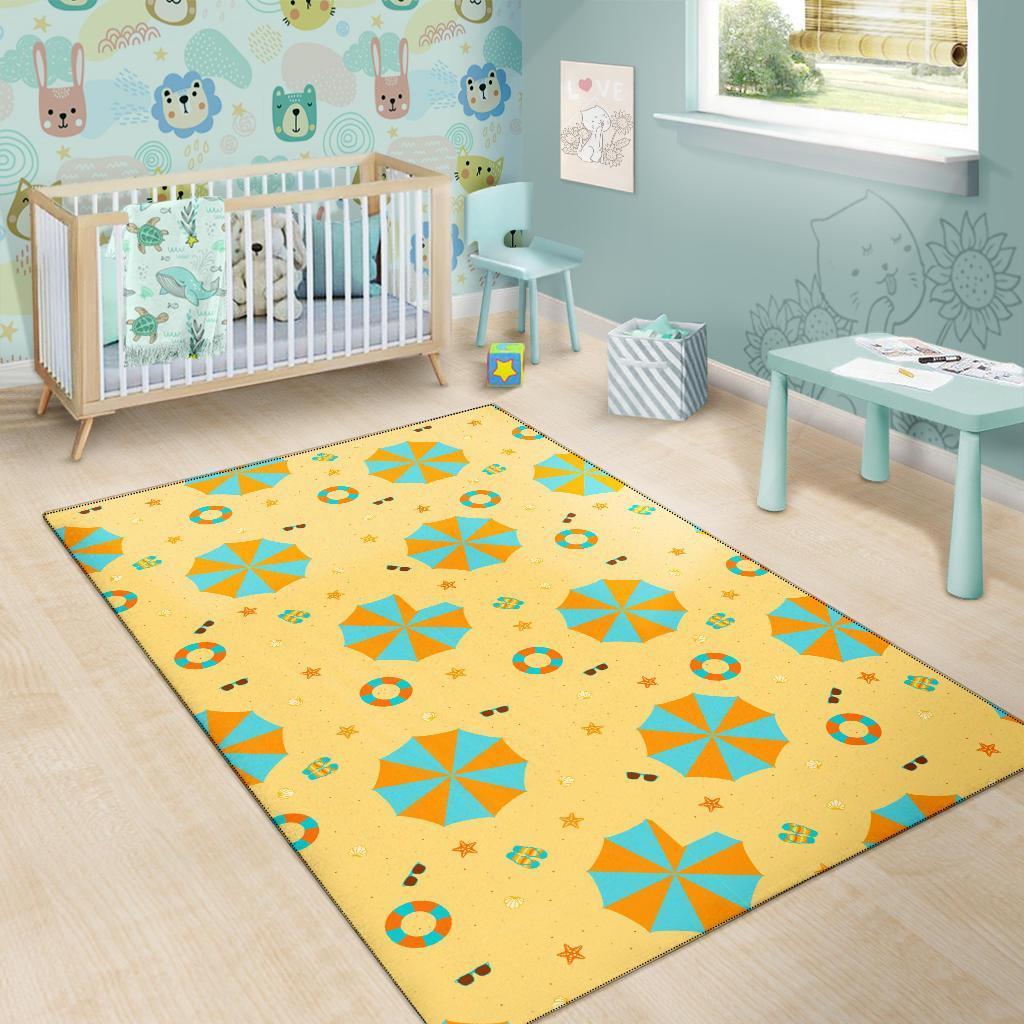 Beach Print Pattern Floor Mat-grizzshop