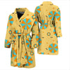 Beach Print Pattern Men Long Robe-grizzshop