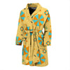 Beach Print Pattern Men Long Robe-grizzshop