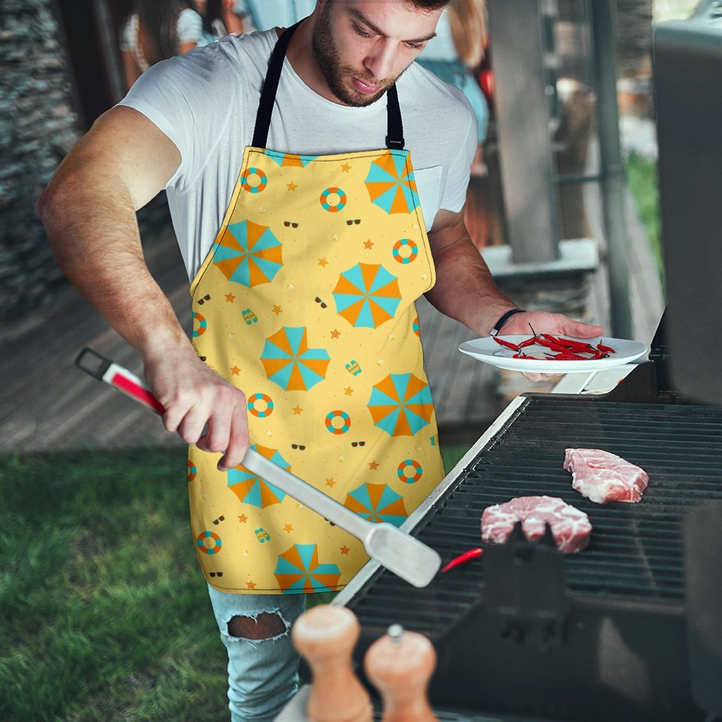 Beach Print Pattern Men's Apron-grizzshop