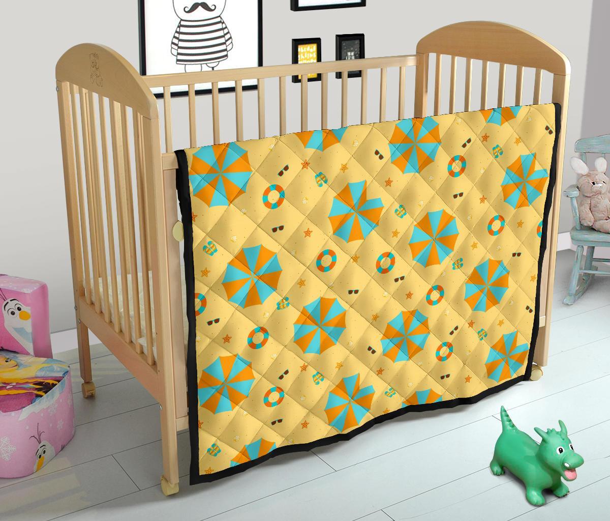 Beach Print Pattern Quilt-grizzshop