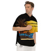 Beach Sunset Palm Tree Print Men's Short Sleeve Shirts-grizzshop