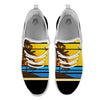 Beach Sunset Palm Tree Print White Athletic Shoes-grizzshop