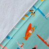 Beach Surfing Pattern Print Blanket-grizzshop