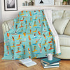 Beach Surfing Pattern Print Blanket-grizzshop