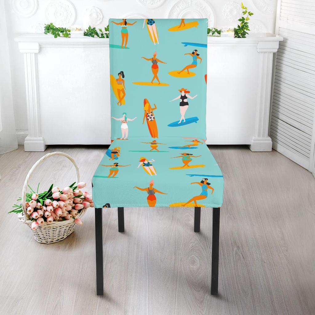 Beach Surfing Pattern Print Chair Cover-grizzshop