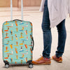 Beach Surfing Pattern Print Luggage Cover Protector-grizzshop