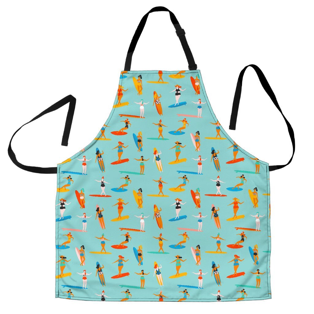 Beach Surfing Pattern Print Men's Apron-grizzshop