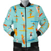 Beach Surfing Pattern Print Men's Bomber Jacket-grizzshop