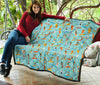 Beach Surfing Pattern Print Quilt-grizzshop