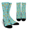 Beach Surfing Pattern Print Unisex Crew Socks-grizzshop