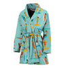 Beach Surfing Pattern Print Women Long Robe-grizzshop