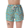 Beach Surfing Pattern Print Women's Shorts-grizzshop