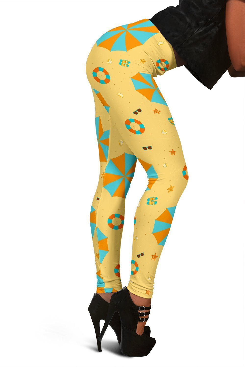 Beach Print Pattern Women Leggings-grizzshop