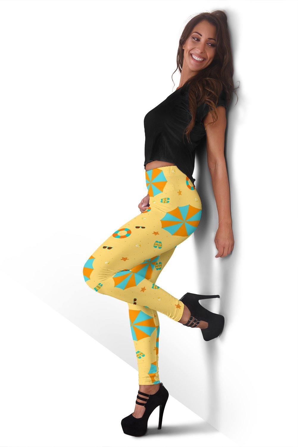 Beach Print Pattern Women Leggings-grizzshop