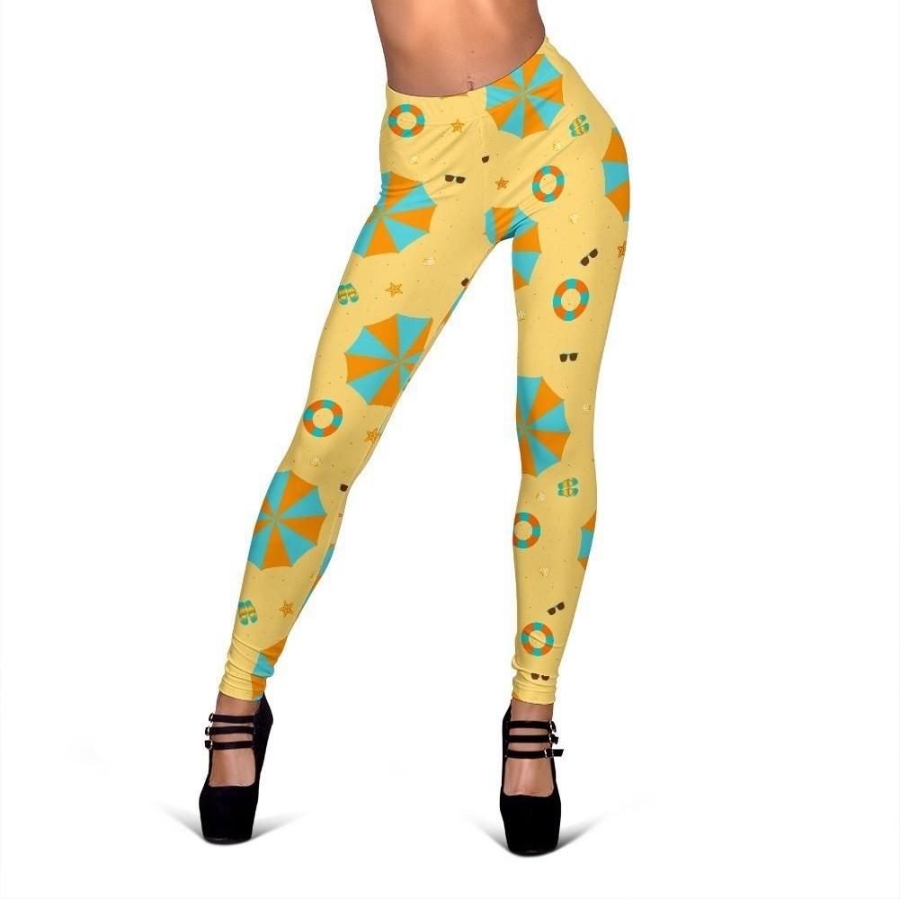 Beach Print Pattern Women Leggings-grizzshop