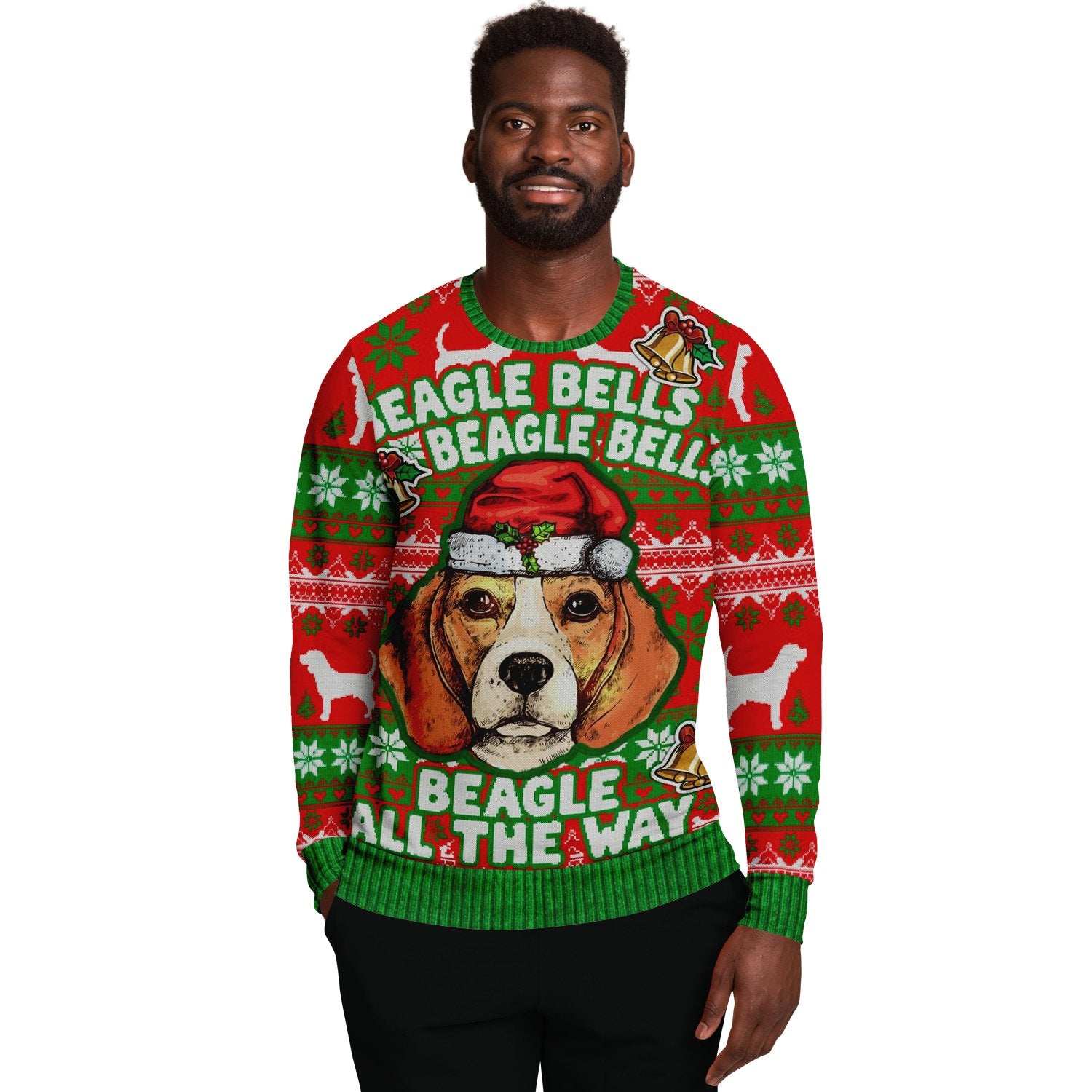 Beagle Bells Beagle Bells All The Way Ugly Christmas Sweater Grizzshopping