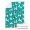 Beagle Dog Bone Pattern Print Blanket-grizzshop