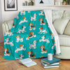 Beagle Dog Bone Pattern Print Blanket-grizzshop