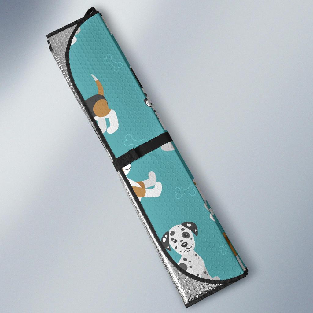 Beagle Dog Bone Pattern Print Car Sun Shade-grizzshop