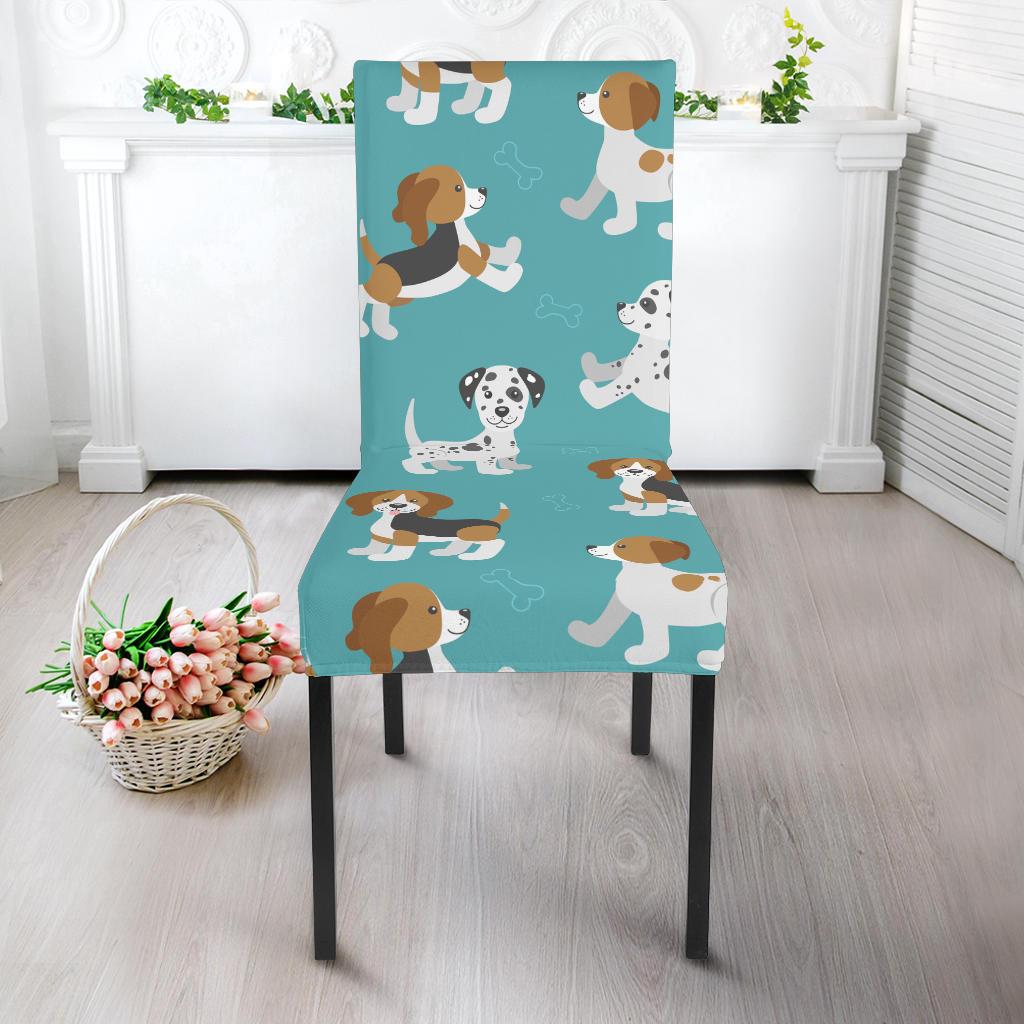 Beagle Dog Bone Pattern Print Chair Cover-grizzshop