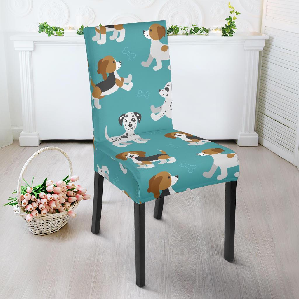 Beagle Dog Bone Pattern Print Chair Cover-grizzshop