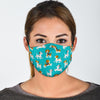 Beagle Dog Bone Pattern Print Face Mask-grizzshop