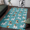 Beagle Dog Bone Pattern Print Floor Mat-grizzshop