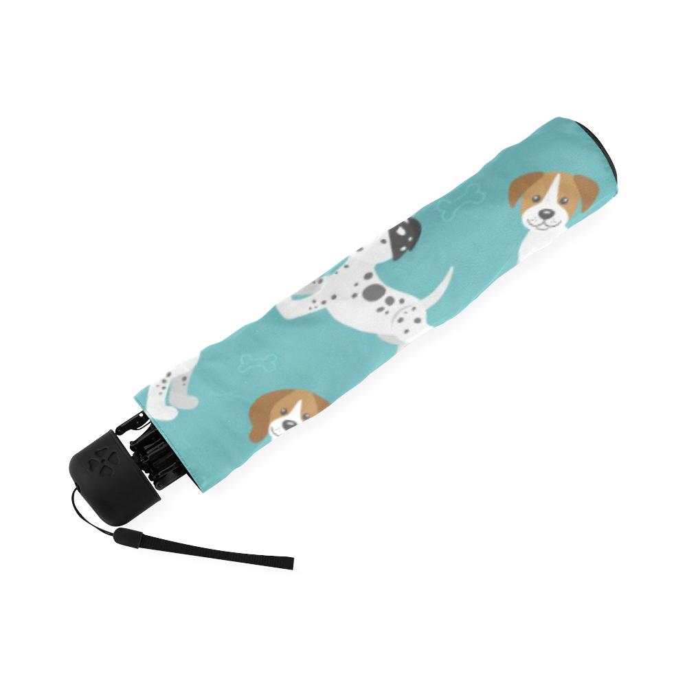 Beagle Dog Bone Pattern Print Foldable Umbrella-grizzshop