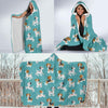 Beagle Dog Bone Pattern Print Hooded Blanket-grizzshop