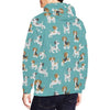 Beagle Dog Bone Pattern Print Men Pullover Hoodie-grizzshop