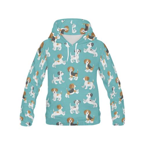 Beagle Dog Bone Pattern Print Men Pullover Hoodie-grizzshop