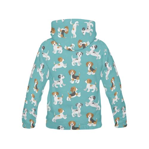 Beagle Dog Bone Pattern Print Men Pullover Hoodie-grizzshop