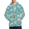 Beagle Dog Bone Pattern Print Men Pullover Hoodie-grizzshop
