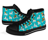 Beagle Dog Bone Pattern Print Men Women's High Top Shoes-grizzshop