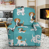 Beagle Dog Bone Pattern Print Recliner Cover-grizzshop