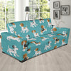 Beagle Dog Bone Pattern Print Sofa Covers-grizzshop