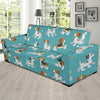 Beagle Dog Bone Pattern Print Sofa Covers-grizzshop