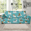 Beagle Dog Bone Pattern Print Sofa Covers-grizzshop