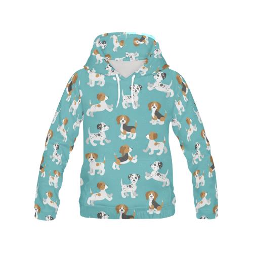 Beagle Dog Bone Pattern Print Women Pullover Hoodie-grizzshop