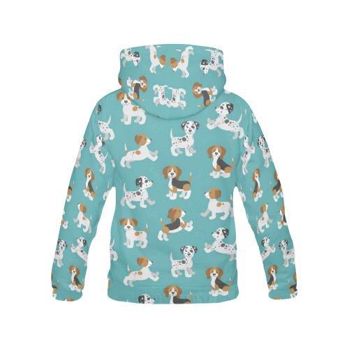 Beagle Dog Bone Pattern Print Women Pullover Hoodie-grizzshop