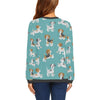 Beagle Dog Bone Pattern Print Women's Sweatshirt-grizzshop