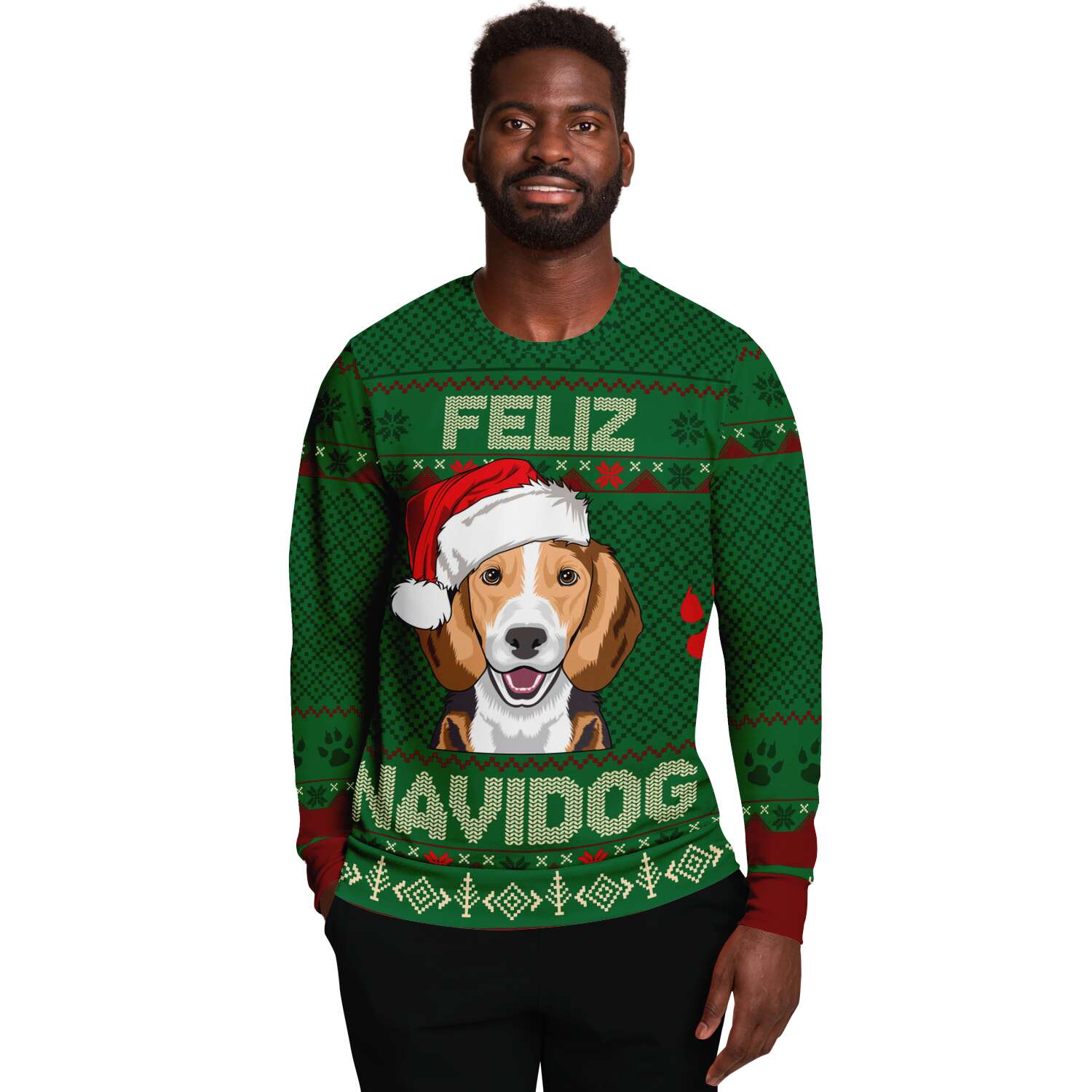 Beagle Feliz Navidog Ugly Christmas Sweater-grizzshop