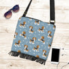 Beagle Paw Dog Bone Pattern Print Crossbody Bags-grizzshop