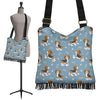 Beagle Paw Dog Bone Pattern Print Crossbody Bags-grizzshop