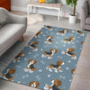 Beagle Paw Dog Bone Pattern Print Floor Mat-grizzshop