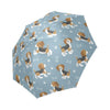 Beagle Paw Dog Bone Pattern Print Foldable Umbrella-grizzshop