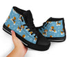 Beagle Paw Dog Bone Pattern Print Men Women's High Top Shoes-grizzshop