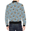 Beagle Paw Dog Bone Pattern Print Men's Bomber Jacket-grizzshop